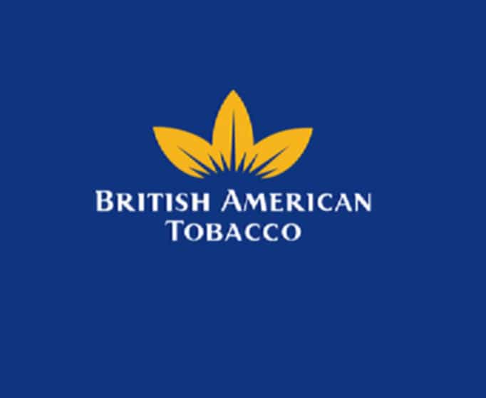 British American Tobacco logo on a blue background